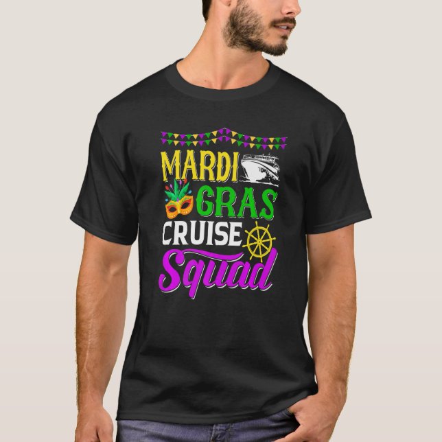 Cruising Mardi Gras Cruise Squad Funny Festival Pa T Shirt (Framsida)