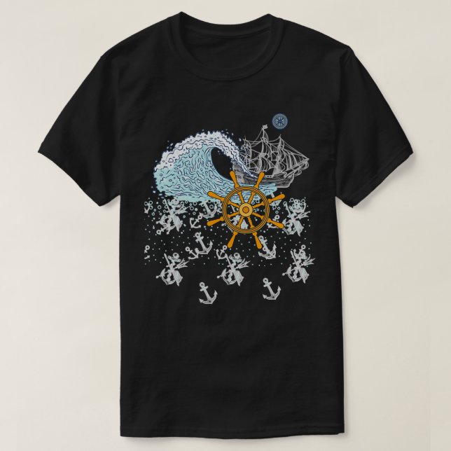 Cruising the high seas sr in control of the waves t shirt (Design framsida)