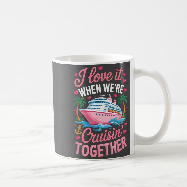 Cruising Together Matching Cruise Valentines Coupl Kaffemugg (Höger)