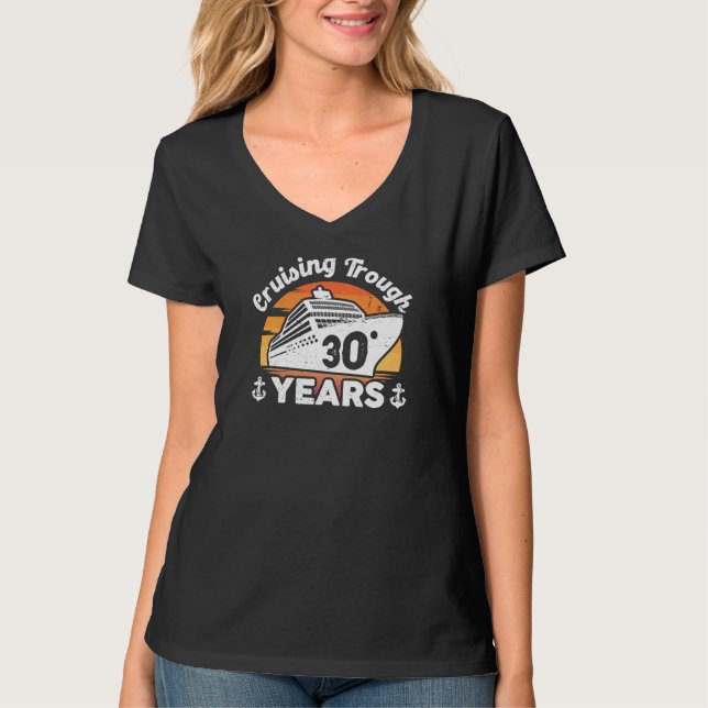 Cruising Trough 30 Years Anniversary T Shirt (Framsida)