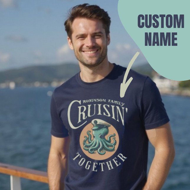 Cruisin'Together Family Cruise Personlig Retro T Shirt (Cruisin' Together Family Cruise Personalized Retro T-Shirt.)