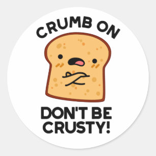 Crumb på, var inte kräftlig.. runt klistermärke