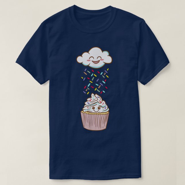 Crumble Cloud - Rolig - Bakälskare Cupcake  1245 T Shirt (Design framsida)