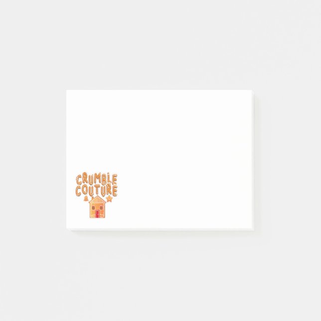 Crumble Couture Pepperkaka–Sött Kakdesign Post-it Block (Framsida)