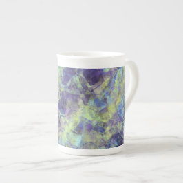 Crumged Lavender Struktur Benporslin Mugg