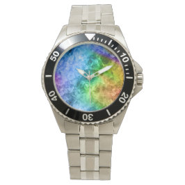 Crumged Peacock Blue Struktur Armbandsur