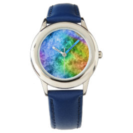 Crumged Peacock Blue Struktur Armbandsur
