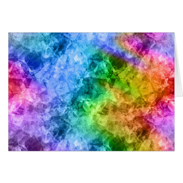 Crumged Peacock Blue Struktur Hälsningskort (Framsidan Horizontal)