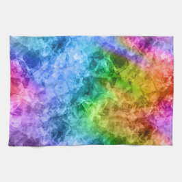 Crumged Peacock Blue Struktur Kökshandduk