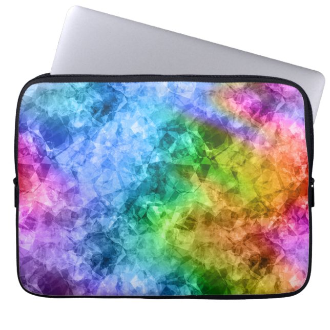 Crumged Peacock Blue Struktur Laptop Sleeve (Framsidan)