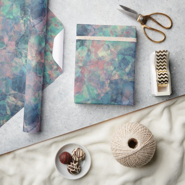 Crumged Sunset Blue Struktur Presentpapper (Hantverk)