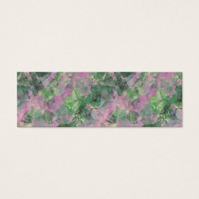 Crumged Vår Grönt Struktur Litet Visitkort (Framsidan)