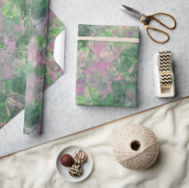 Crumged Vår Grönt Struktur Presentpapper