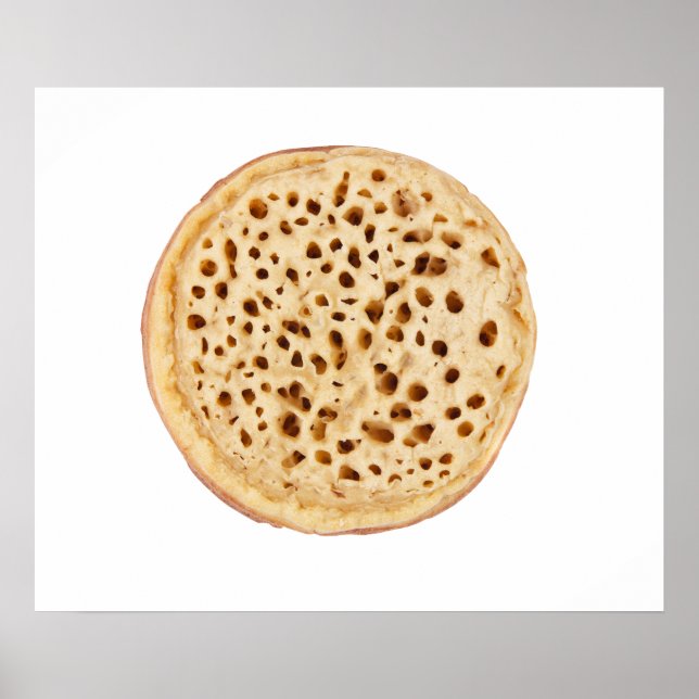 Crumpet på vitt poster (Framsidan)