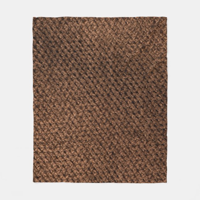Crumpled Fabric: Mörk Brown Elegance Fleecefilt (Framsidan)