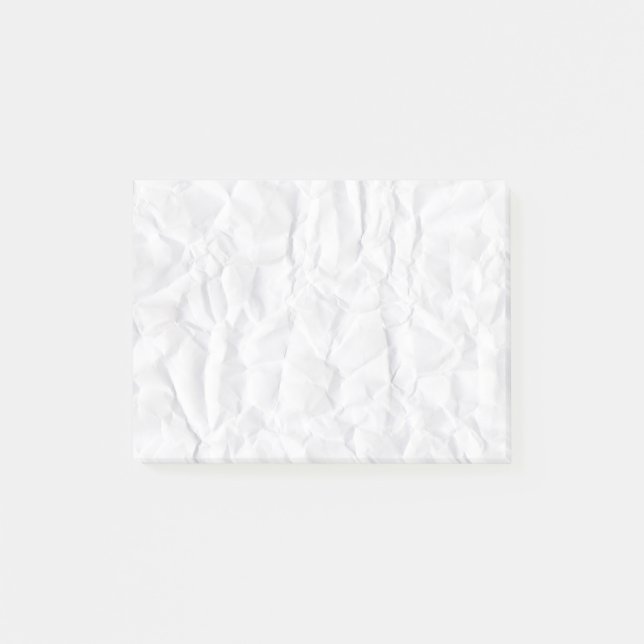 Crumpled knövlade klibbig papper struktur noterar post-it block (Framsida)