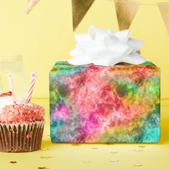 Crumpled Tropical Struktur Presentpapper (Födelsedagsfest)