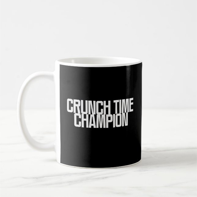 Crunch Time Champion | Data Deadline Conqueror Kaffemugg (Vänster)