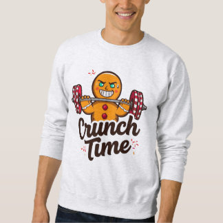 Crunch Time – Gingerbread Lifting Barbell Christma Lång Ärmad Tröja