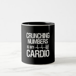 Crunching numbers is my Cardio Accountant & CPA. Två-Tonad Mugg