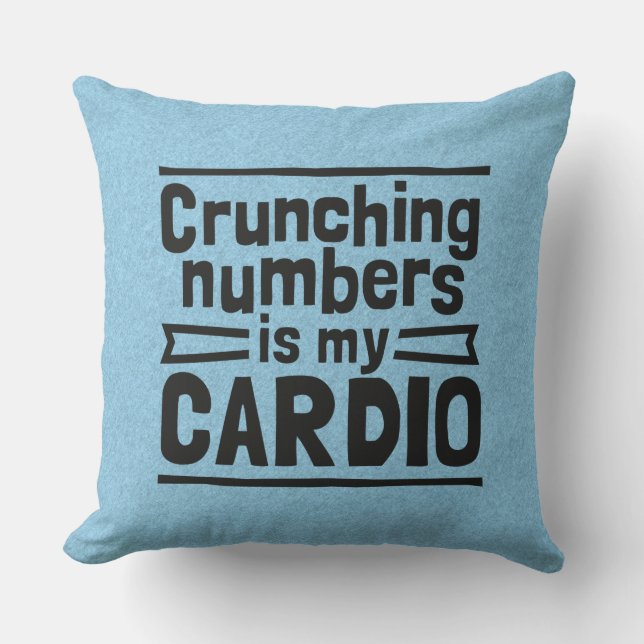 Crunching-nummer är min Cardio Kudde (Framsida)