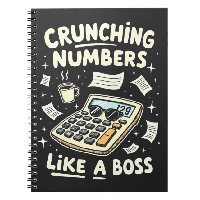 Crunching-nummer som ett Chef Anteckningsbok (Framsidan)