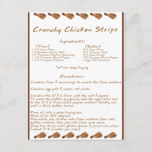 Crunchy Chicken Strips Vykort