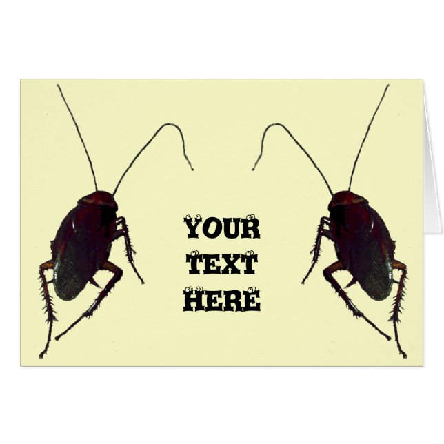 Crunchy Cockroach Hälsningskort (Framsidan Horizontal)