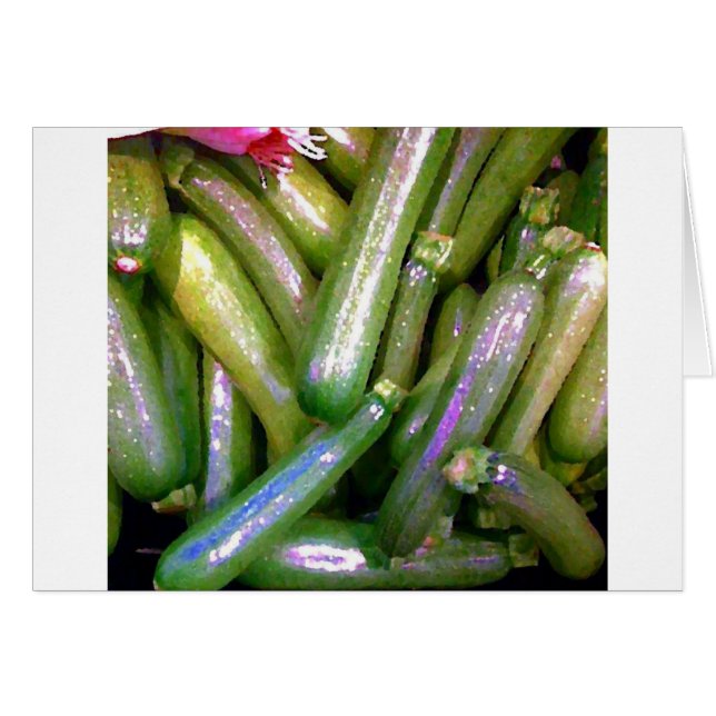Crunchy Courgettes Hälsningskort (Framsidan Horizontal)