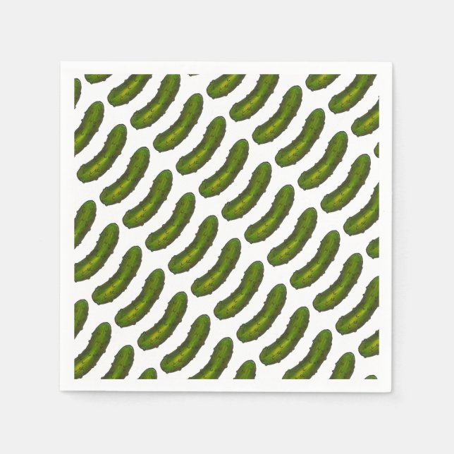 Crunchy Grönt Dill Pickle Sour Pickles Jewish Deli Pappersservett (Framsidan)