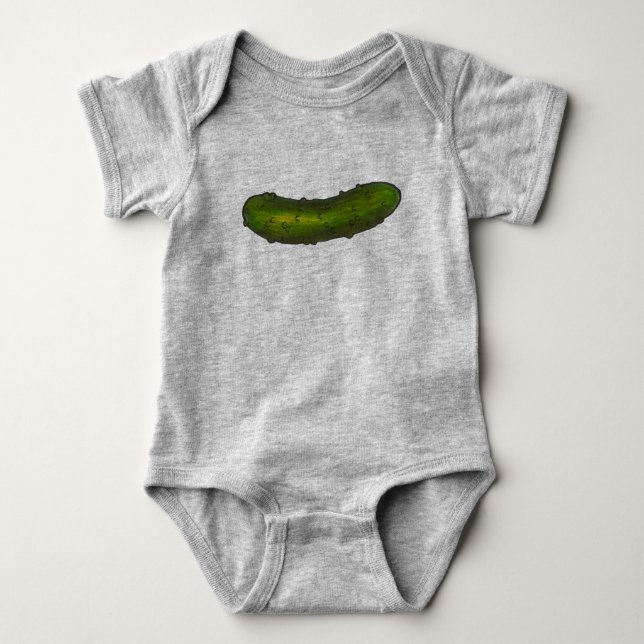 Crunchy Grönt Kosher Dill Pickle Pickles Foodie Tee Shirt (Framsida)
