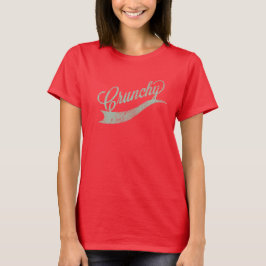 Crunchy Logotyp Organic Hipster Dam Top T Shirt