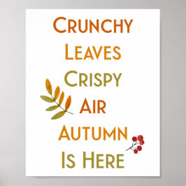 Crunchy Löv Crispy Luft Autumn är här // Poster
