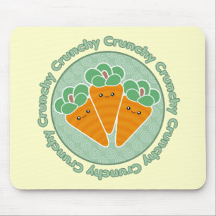 Crunchy morötter Kawaii Mousepad Musmatta