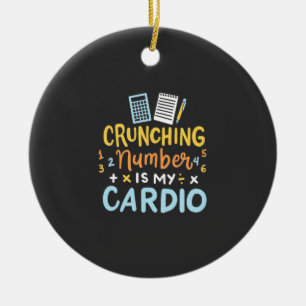 Crunding Number för revisor är mitt ljud Julgransprydnad Keramik