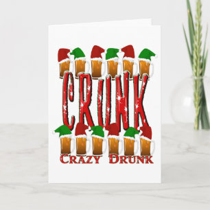 CRUNK - Crazy Drunk-jul Helgkort