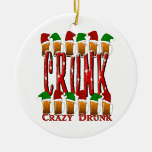 CRUNK - Crazy Drunk Julgransprydnad Keramik