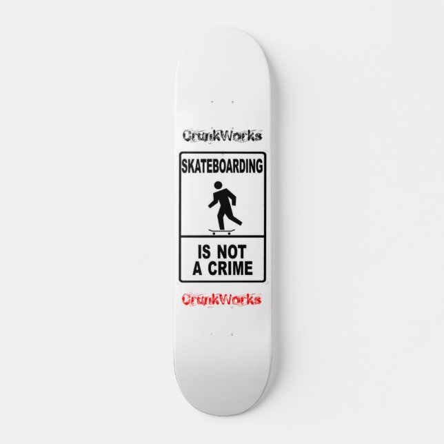 CrunkWorks-Skateboards Old School Skateboard Bräda 21,6 Cm (Framsida)