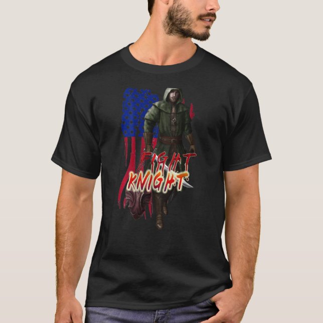 Crusader I Fear No Evil Knight Templar Warrior Of  T Shirt (Framsida)