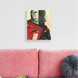 Crusader Knight Illustration Canvastryck