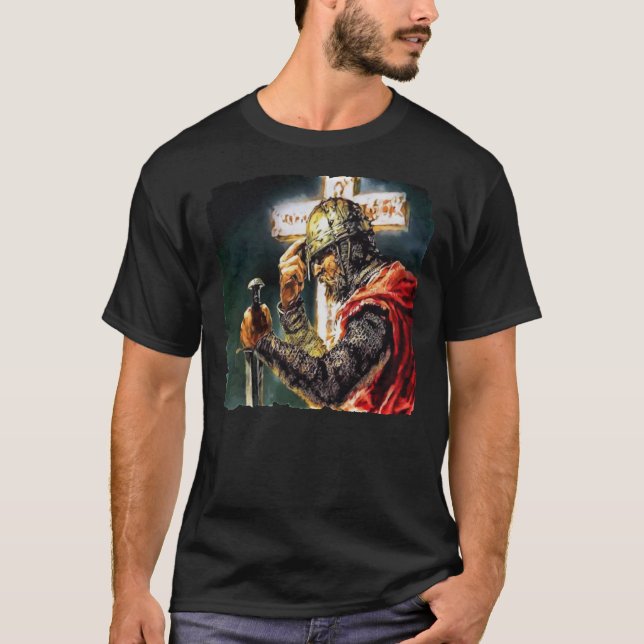 Crusader Knight Usyk Champion Classic T-Shirt (Framsida)