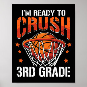 Crush 3rd Klass Basketball Back to school Boys Kid Poster