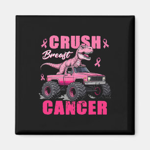Crush Breast Cancer Awareness Monster Lastbil Todd Magnet