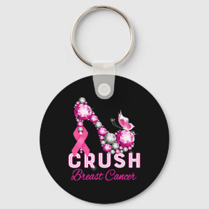 Crush Breast Cancer Warrior Support Breast Cancer Nyckelring