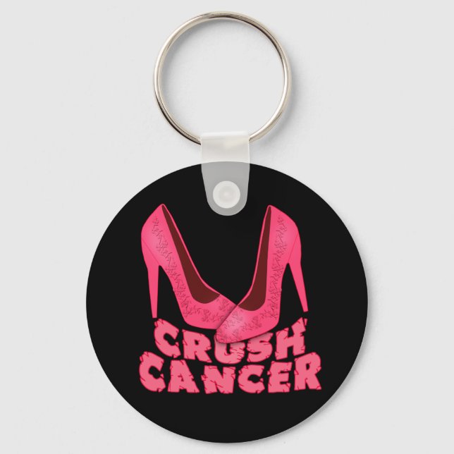 Crush Cancer med Stilettos Nyckelring (Framsida)