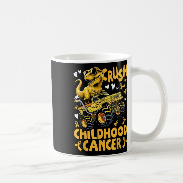 Crush Childature Cancer Awareness Monster Lastbil  Kaffemugg (Höger)