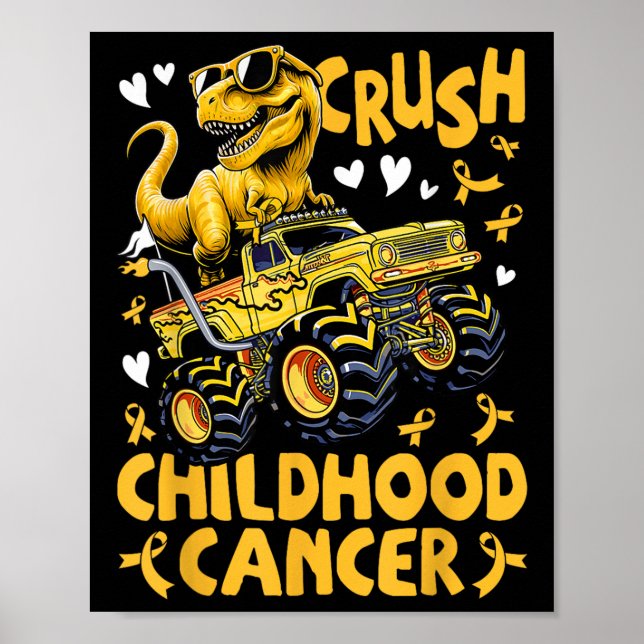Crush Childature Cancer Awareness Monster Lastbil  Poster (Framsidan)