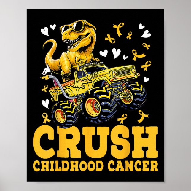 Crush Childature Cancer Awareness Monster Lastbil  Poster (Framsidan)