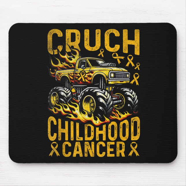 Crush Childhood Cancer Awareness Monster Truck &am Musmatta (Framsidan)