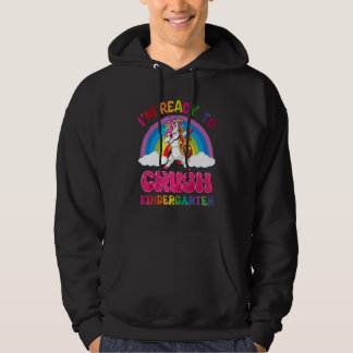 Crush Kindergarten Dabbing Unicorn Back to School  Hoodie